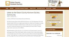 Desktop Screenshot of eatoncountyhumanesociety.org